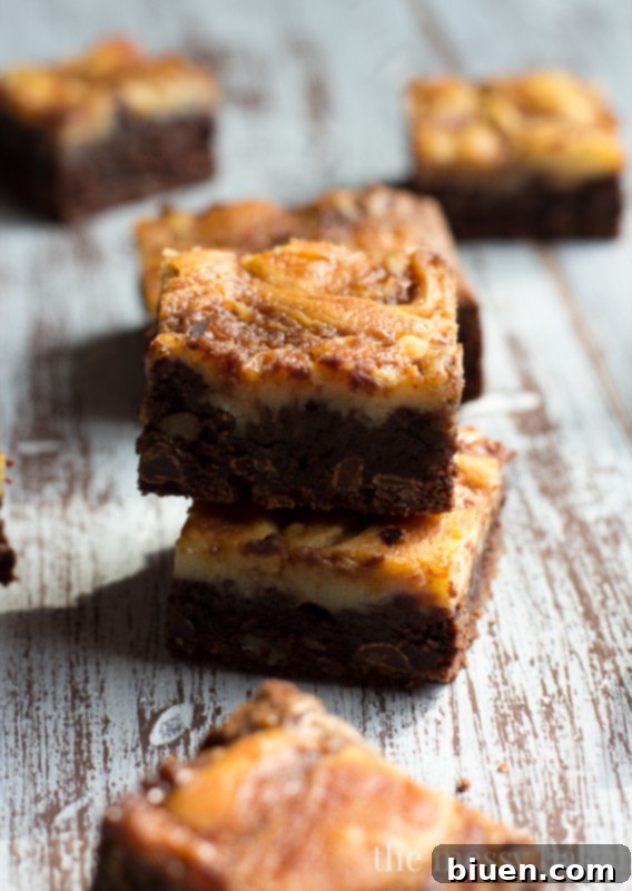 Decadent Turtle Cheesecake Swirl Brownies 6 Turtle-Cheesecake-Swirl-Brownies-3