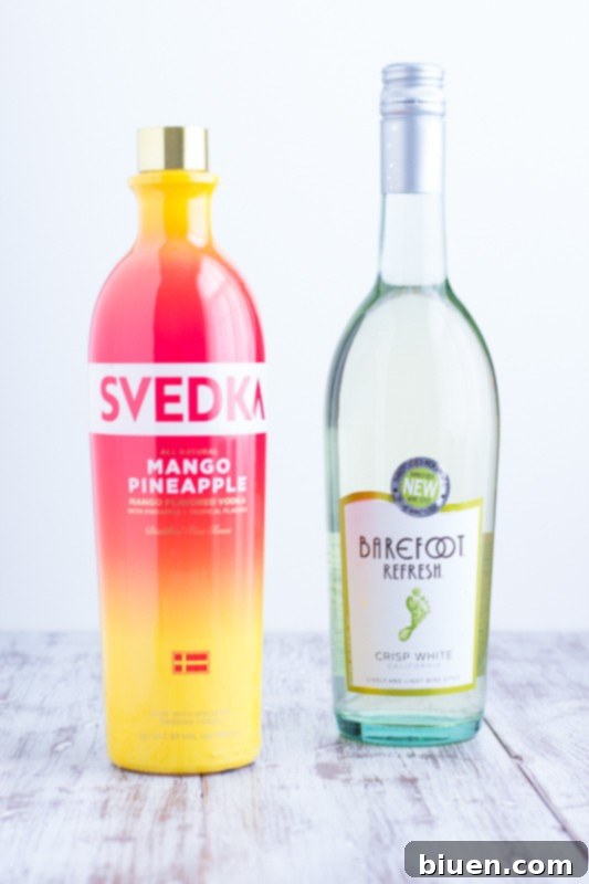 Fruity Pineapple Sangria | www.themessybakerblog.com