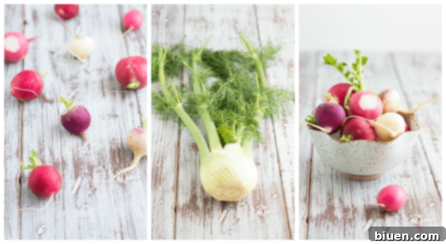 Crunchy Fennel Radish Medley with Cherry Balsamic Glaze 4 Ingredients for Fennel & Radish Salad with Cherry-Balsamic Vinaigrette