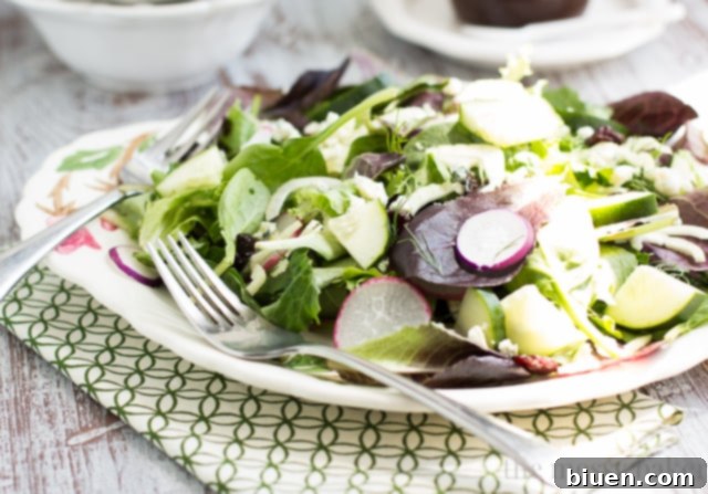 Crunchy Fennel Radish Medley with Cherry Balsamic Glaze 7 Blue cheese crumbles and dried cherries in salad