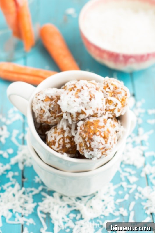 Enjoy guilt-free Carrot Cake Energy Balls anytime!