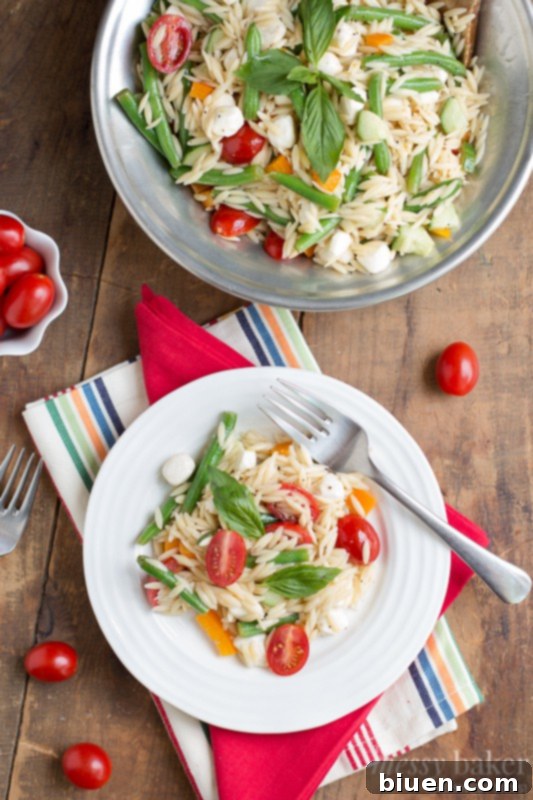 Summer Orzo Pasta | www.themessybakerblog.com