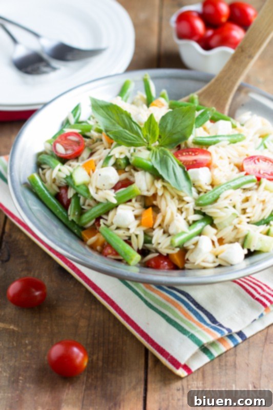 Summer Orzo Pasta | www.themessybakerblog.com