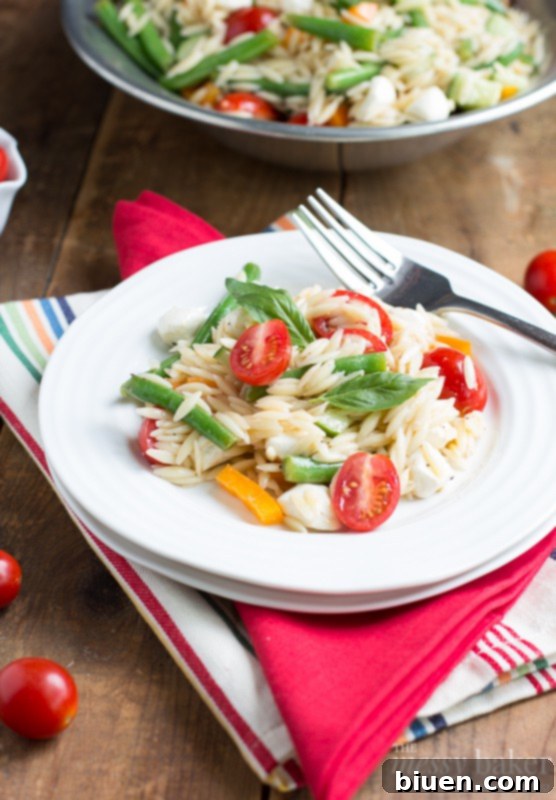 Summer Orzo Pasta | www.themessybakerblog.com