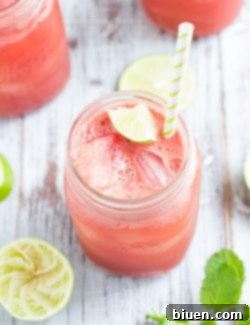 Watermelon Mint Cooler with fresh garnishes