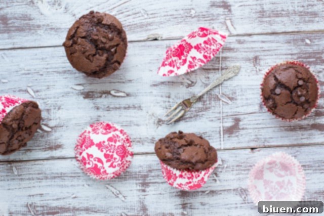 Muffin batter with chocolate chips being folded in a bowl, showcasing the rich texture