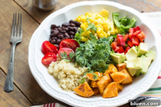 Southwest Fiesta Bowl 4 Assembling a Southwestern Veggie Bowl