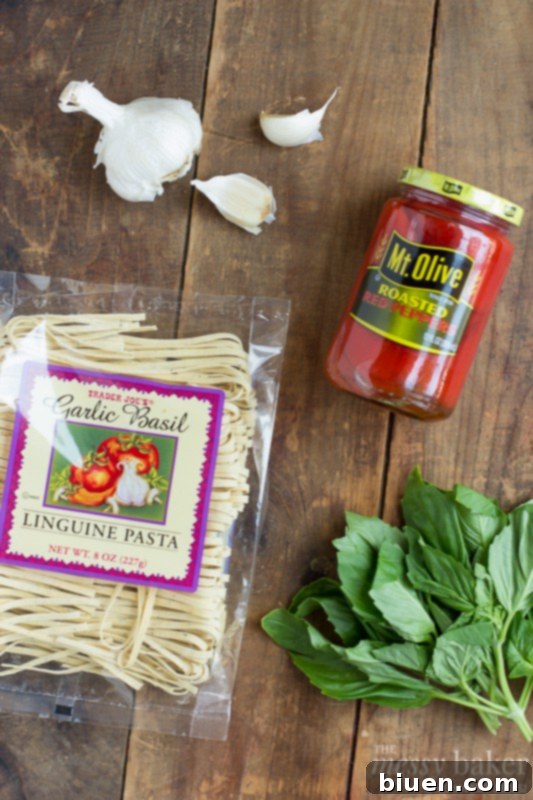 Roasted Red Pepper Pesto Pasta with Ample Sauce | Easy Vegetarian Recipe