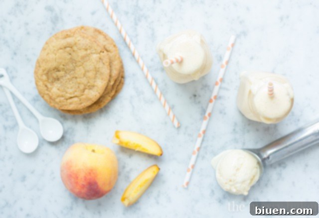 Perfectly blended Peach Pie Milkshake for a sweet indulgence