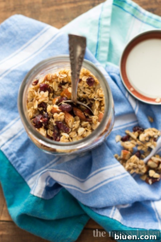 Zesty Cranberry Orange Crunch 8 Granola Cooling on Wire Rack