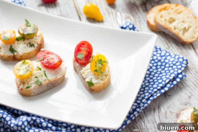 Ricotta Toasts with Tomatoes | A Simple Yet Elegant Appetizer