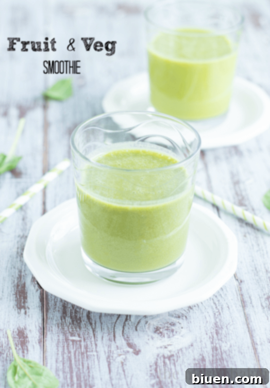 Gluten-Free + Vegan Fruit & Veg Smoothie | www.themessybakerblog.com