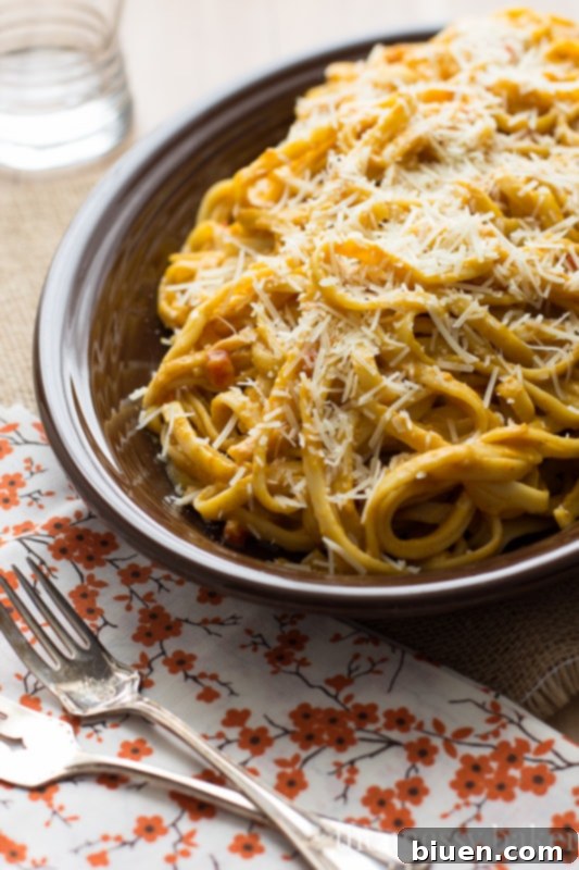 Smoky Pumpkin Fettuccine Alfredo