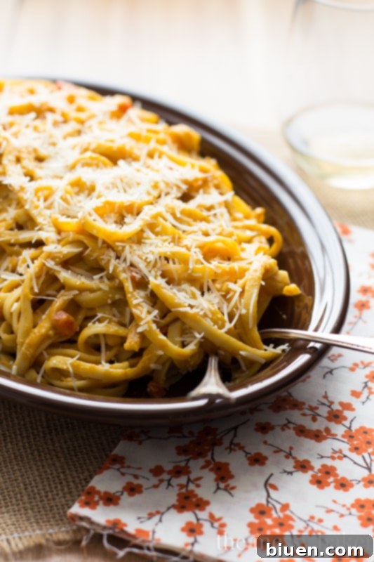 Smoky Pumpkin Fettuccine Alfredo