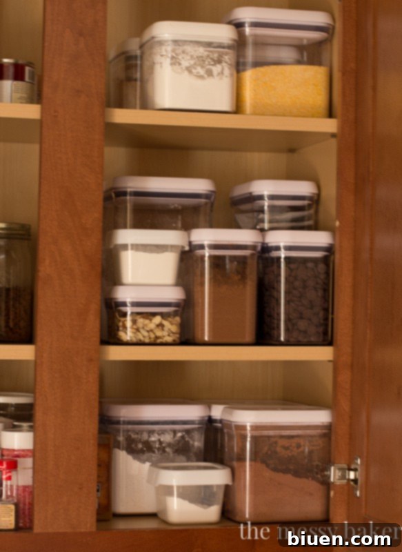 Pantry Organization with Oxo POP Containers & The Container Store | www.themessybakerblog.com