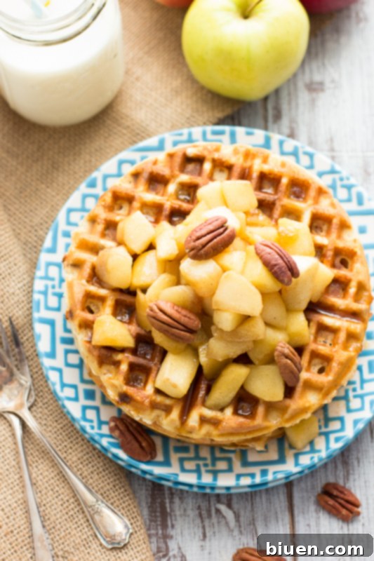 Raw batter for Gluten-Free Cinnamon Chip Waffles