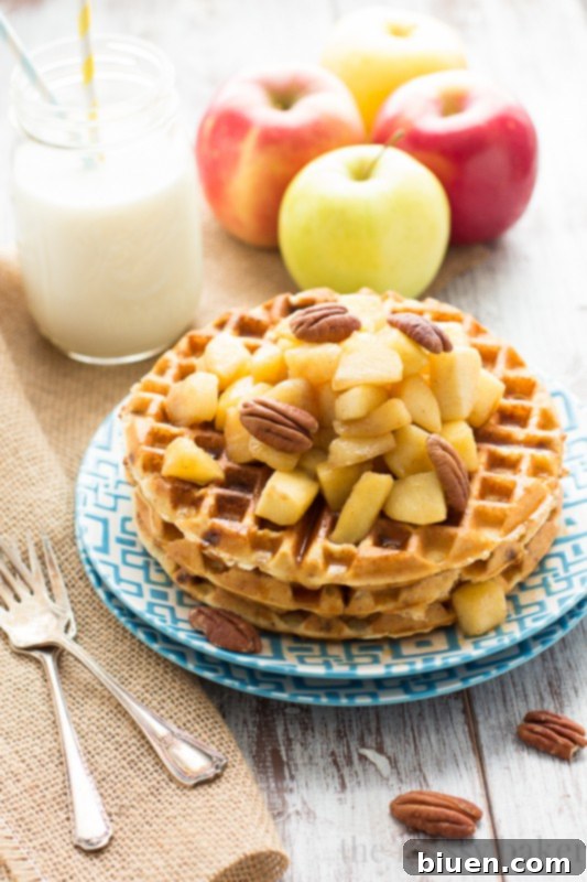 Cooked Gluten-Free Cinnamon Chip Waffle, ready for topping