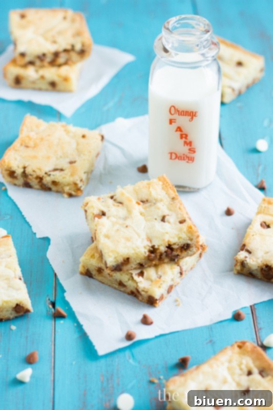 White Chocolate Cinnamon Chip Brownies | www.themessybakerblog.com