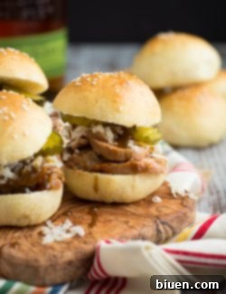 Finished Cuban Pork Sliders with Mustard-Bourbon Glaze recipe card image