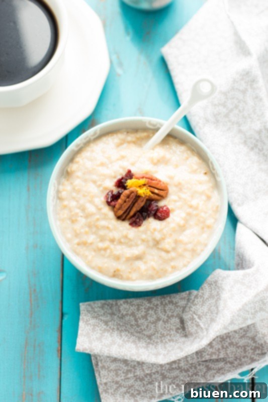 Ingredients for Eggnog Steel Cut Oatmeal laid out, including a carton of eggnog