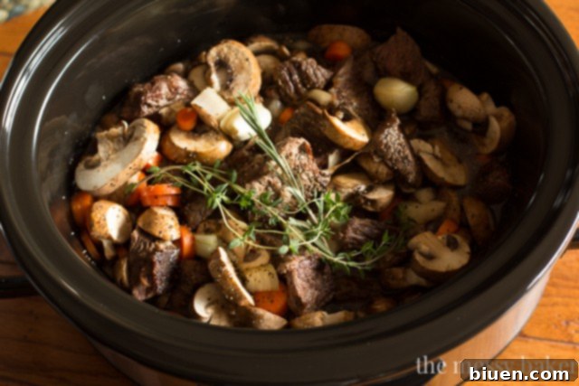Preparing fresh ingredients for Slow Cooker Steak and Mushroom Pie