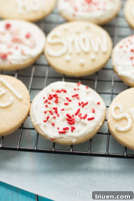 Peppermint Buttercream Gluten-Free Sugar Cookies 4 Gluten-Free Sugar Cookies with Peppermint Buttercream | www.themessybakerblog.com