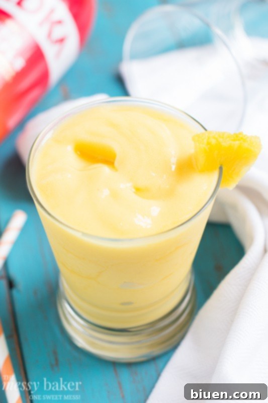 Pineapple Mango Slush Cocktail | Tropical Party Drinks