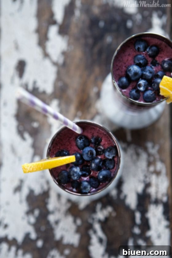 Blueberry Smoothie - Simple, Classic, and Full of Antioxidants