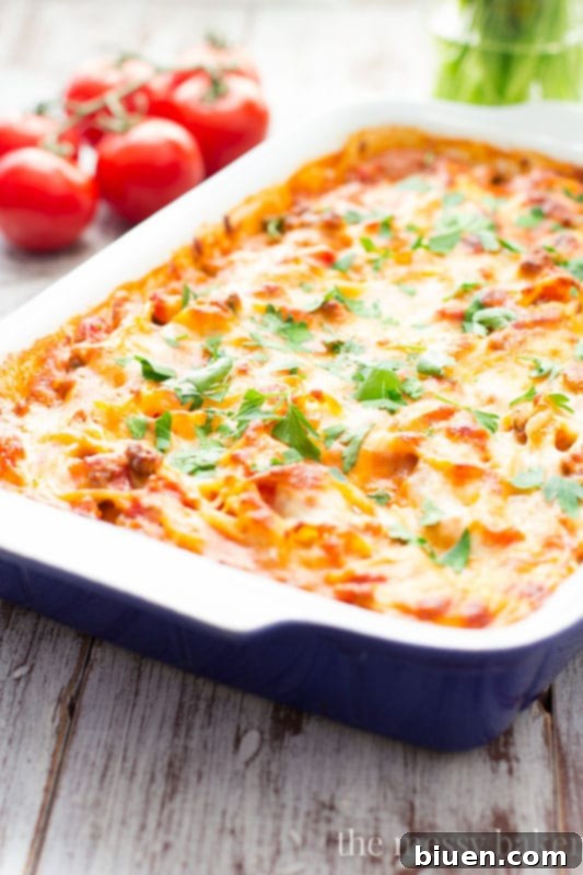 Zesty Southwestern Spaghetti Bake 7 Sliced Southwestern Spaghetti Pie Casserole ready to eat on a plate