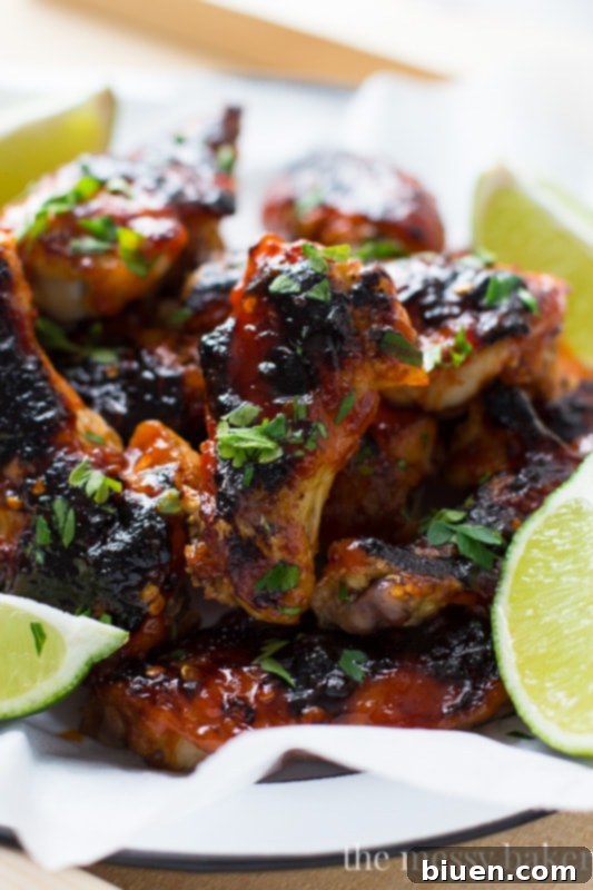 Sweet & Spicy Sriracha Glazed Wings {Baked, Not Fried}