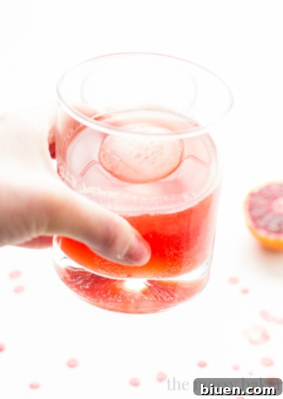 Blood Orange Bourbon Fizz Cocktail