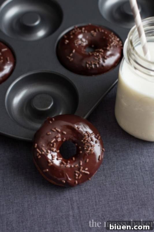 Healthy Baked Mocha Donuts - Freshly Glazed