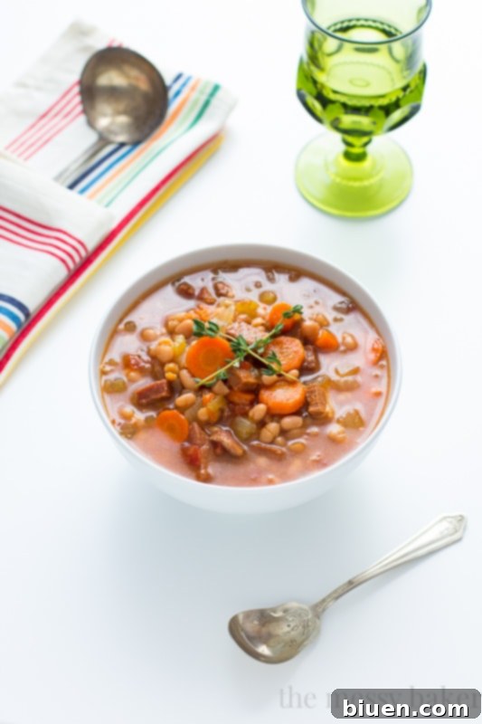 Hearty Slow Cooker Navy Bean and Ham Soup 13 Slow Cooker Navy Bean Soup with Ham, a perfect comfort food