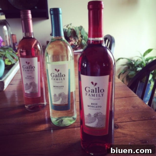 Gallo Family Vineyards Moscato Trio bottles