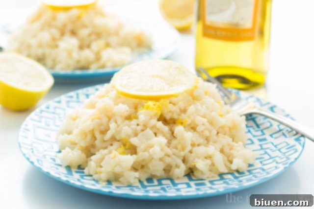 Lemon Risotto Serving in a Bowl