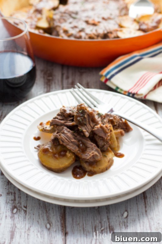 Rich Guinness Brisket with Roasted Potatoes 2 Guinness Braised Brisket with Potatoes