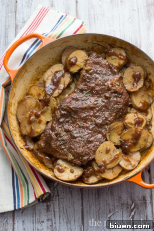 Rich Guinness Brisket with Roasted Potatoes 3 Guinness Braised Brisket with Potatoes