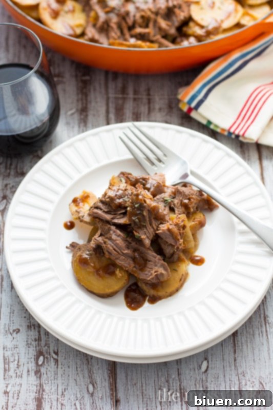 Rich Guinness Brisket with Roasted Potatoes 6 Guinness Braised Brisket with Potatoes