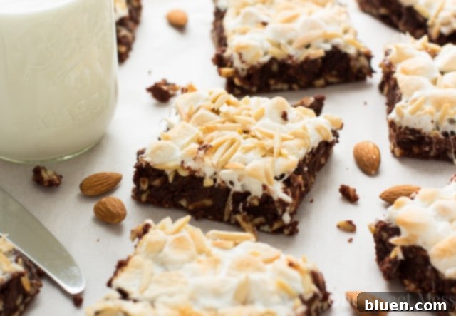 Decadent Rocky Road Brownies 7 Various angles of Rocky Road Brownies, showing their rich texture and toppings