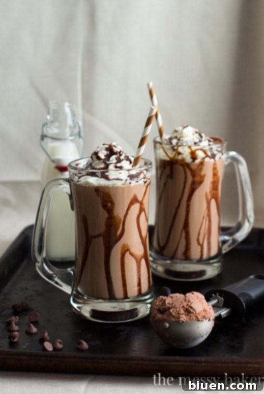 Chocolate Peanut Butter Roasted Banana Milkshake