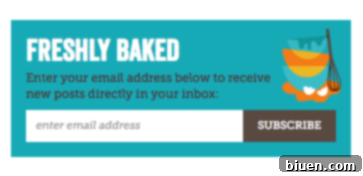 Screenshot of the email subscription box for One Sweet Mess new recipe notifications