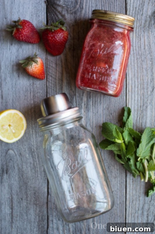 Strawberry Jam Bourbon Smash