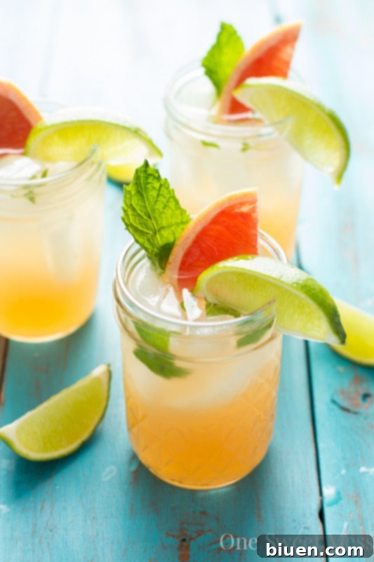 Grapefruit Honey Mojito - A perfectly balanced cocktail for any occasion.