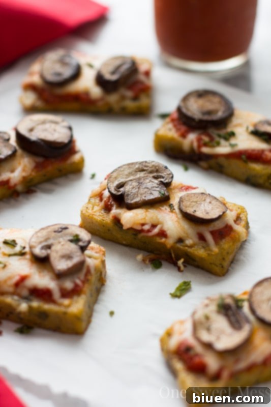 Polenta Pizza Poppers 3 Mini Polenta Pizza Bites