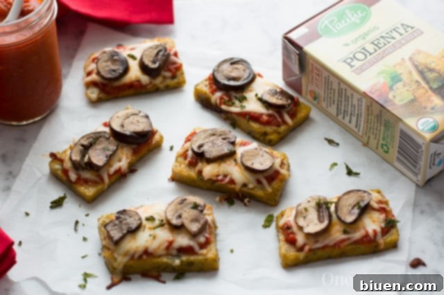 Polenta Pizza Poppers 4 Mini Polenta Pizza Bites