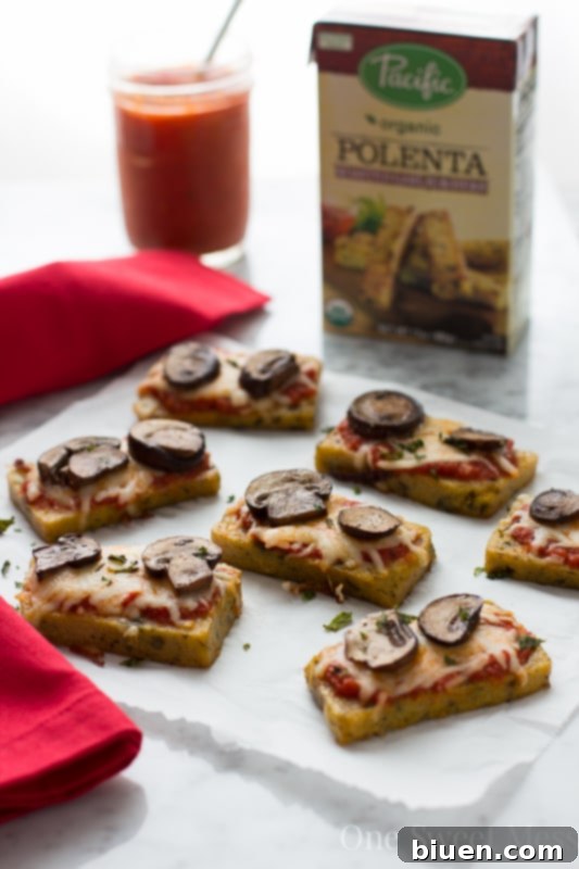 Polenta Pizza Poppers 5 Mini Polenta Pizza Bites