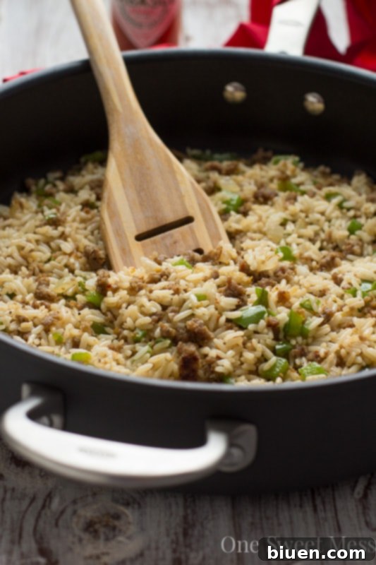 Louisiana's Hearty Dirty Rice 3 Close-up of Dirty Rice in a bowl