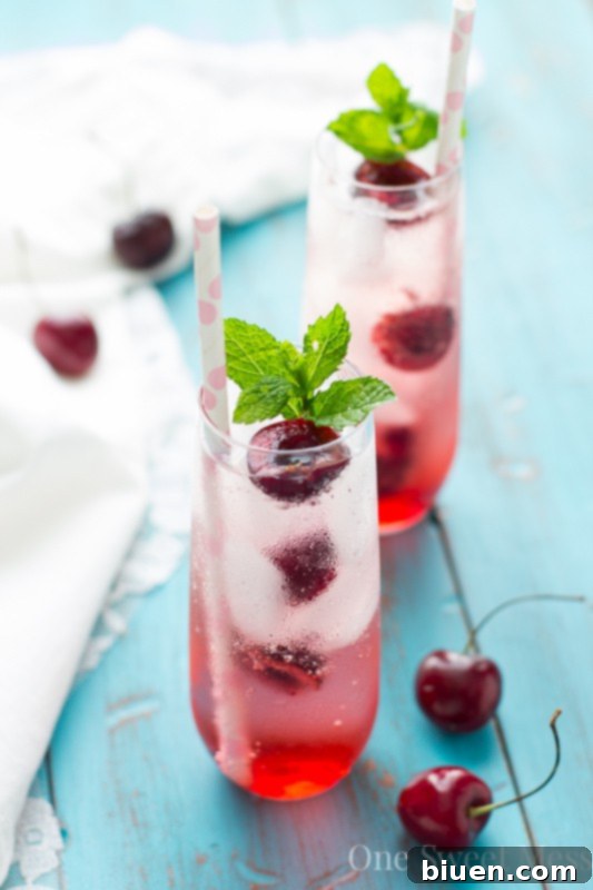 Cherry Kissed Prosecco Spritzer