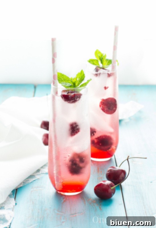 Cherry Kissed Prosecco Spritzer
