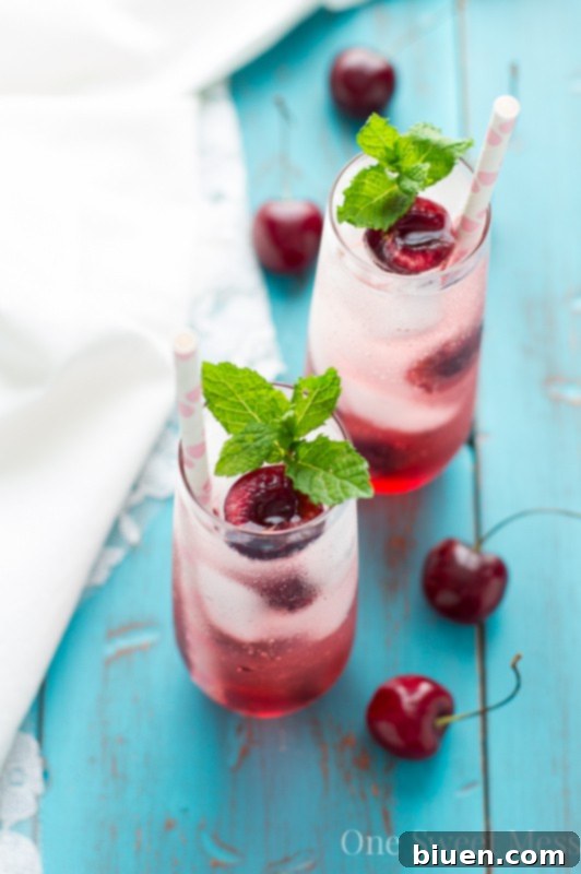 Cherry Kissed Prosecco Spritzer